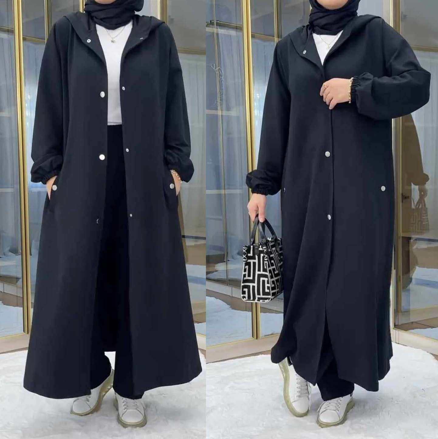 SS-101 2ps Long Winter Hoodie CO-ORD Set