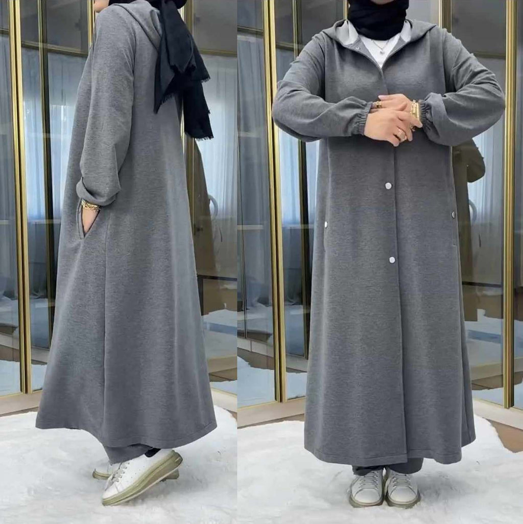 SS-101 2ps Long Winter Hoodie CO-ORD Set