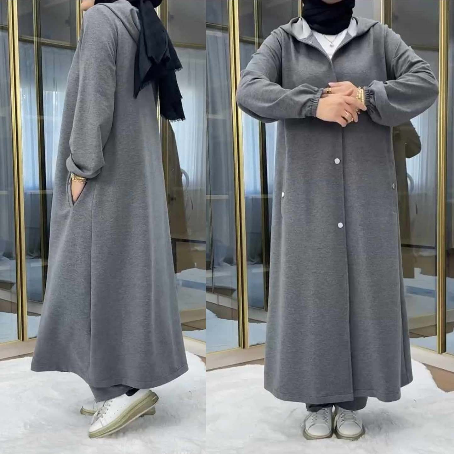 SS-101 2ps Long Winter Hoodie CO-ORD Set