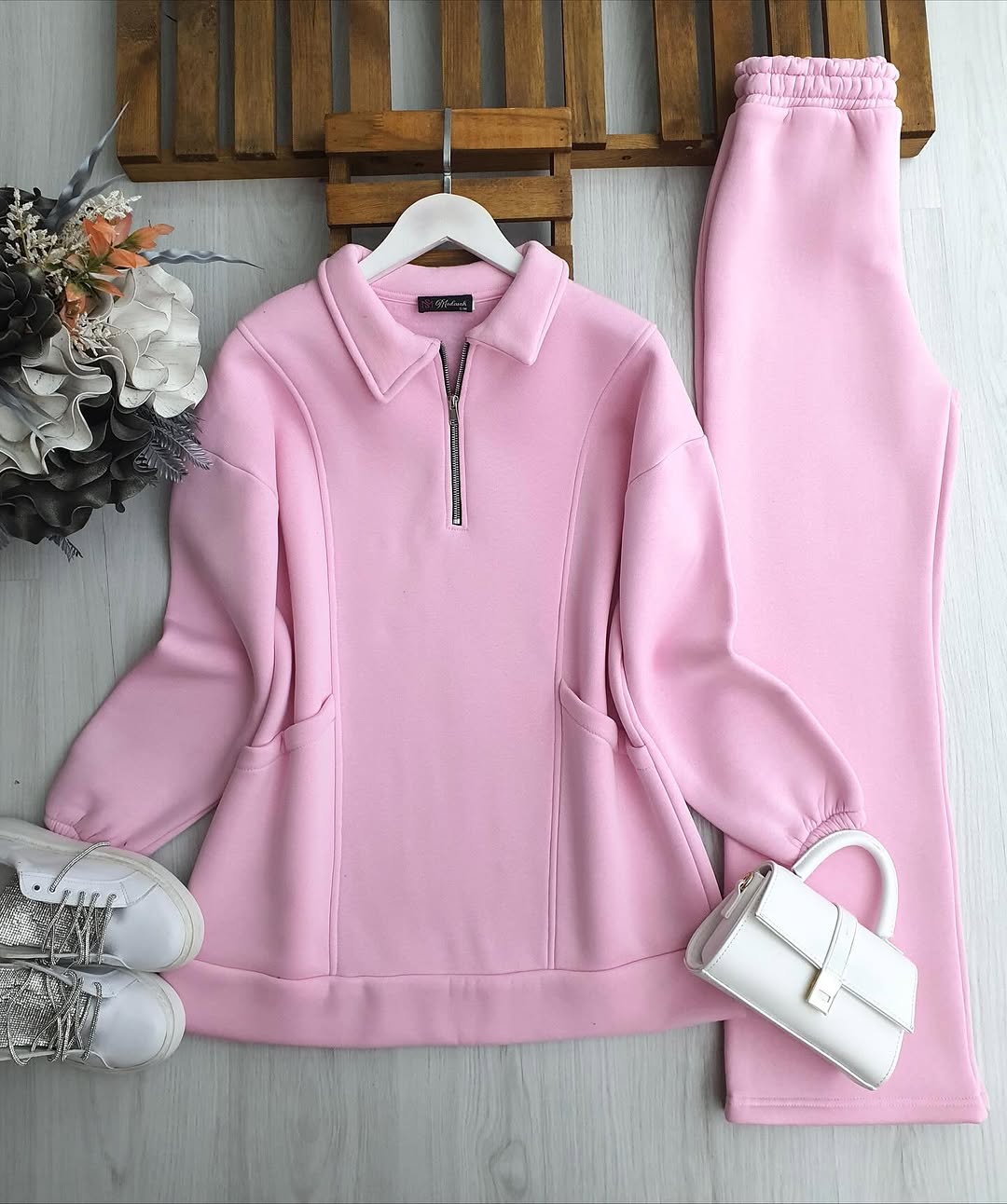 SS-108 Collar Zipper  Style 2-Pcs Winter Tracksuit