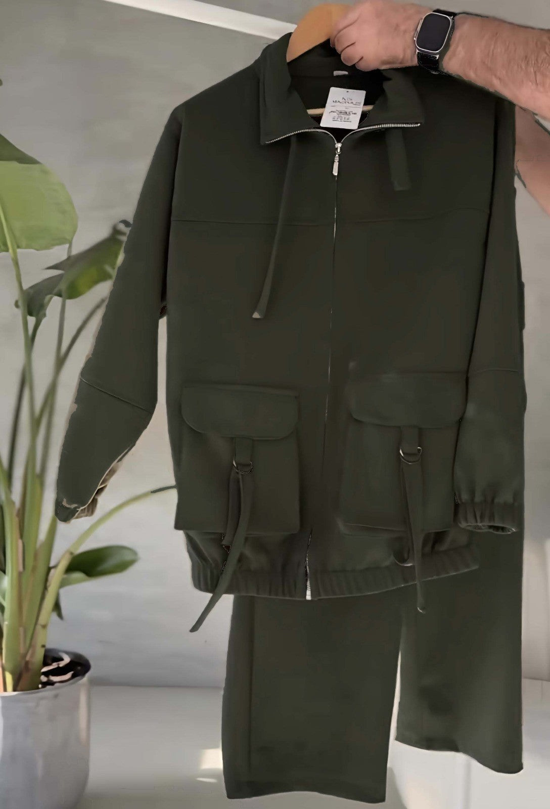 SS-111 Oxfona 6-Pocket Cargo Style 2-Pcs Winter Co-Ord Set