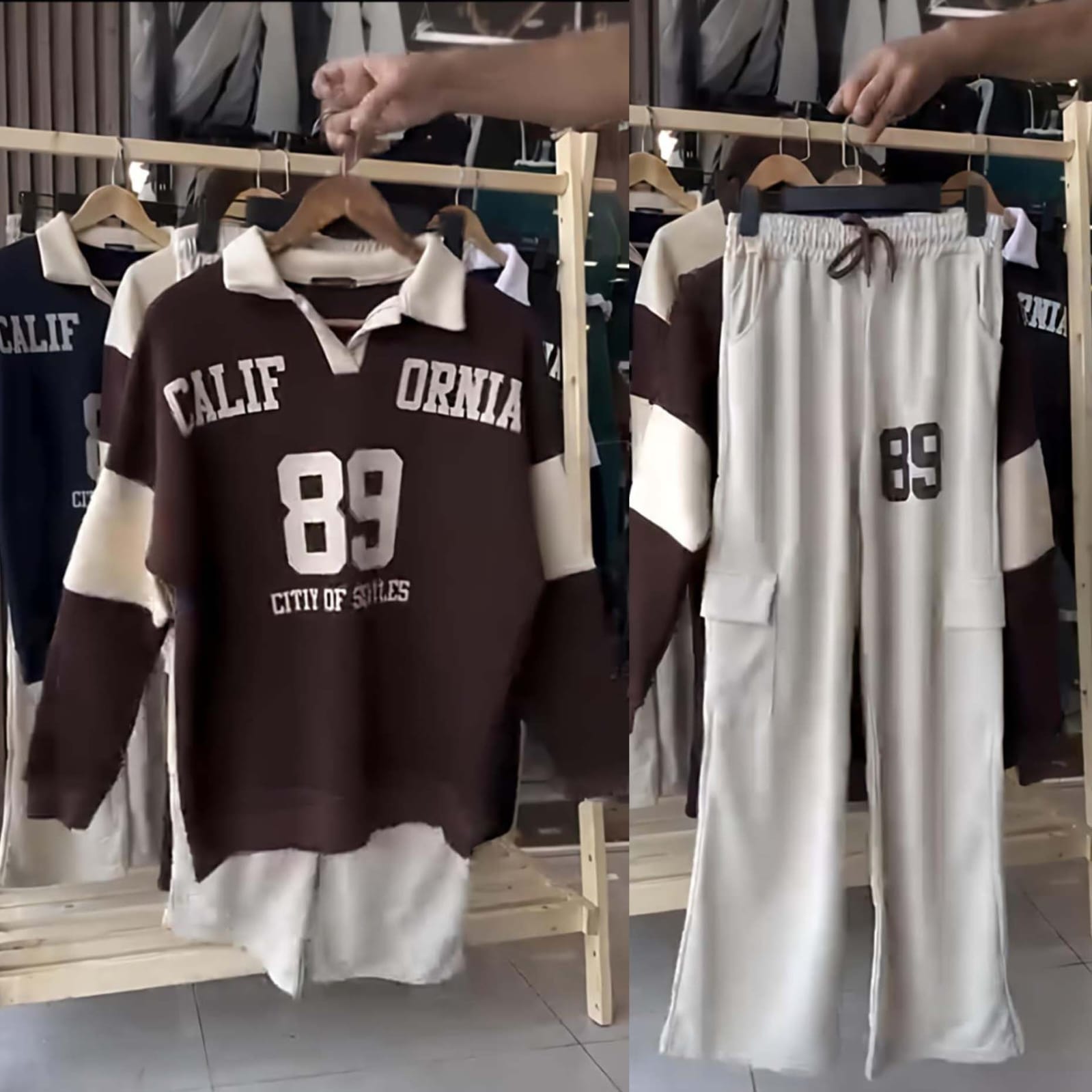 SS 112 Cali-89 Collar Cargo Style 2-Pcs Winter Tracksuit