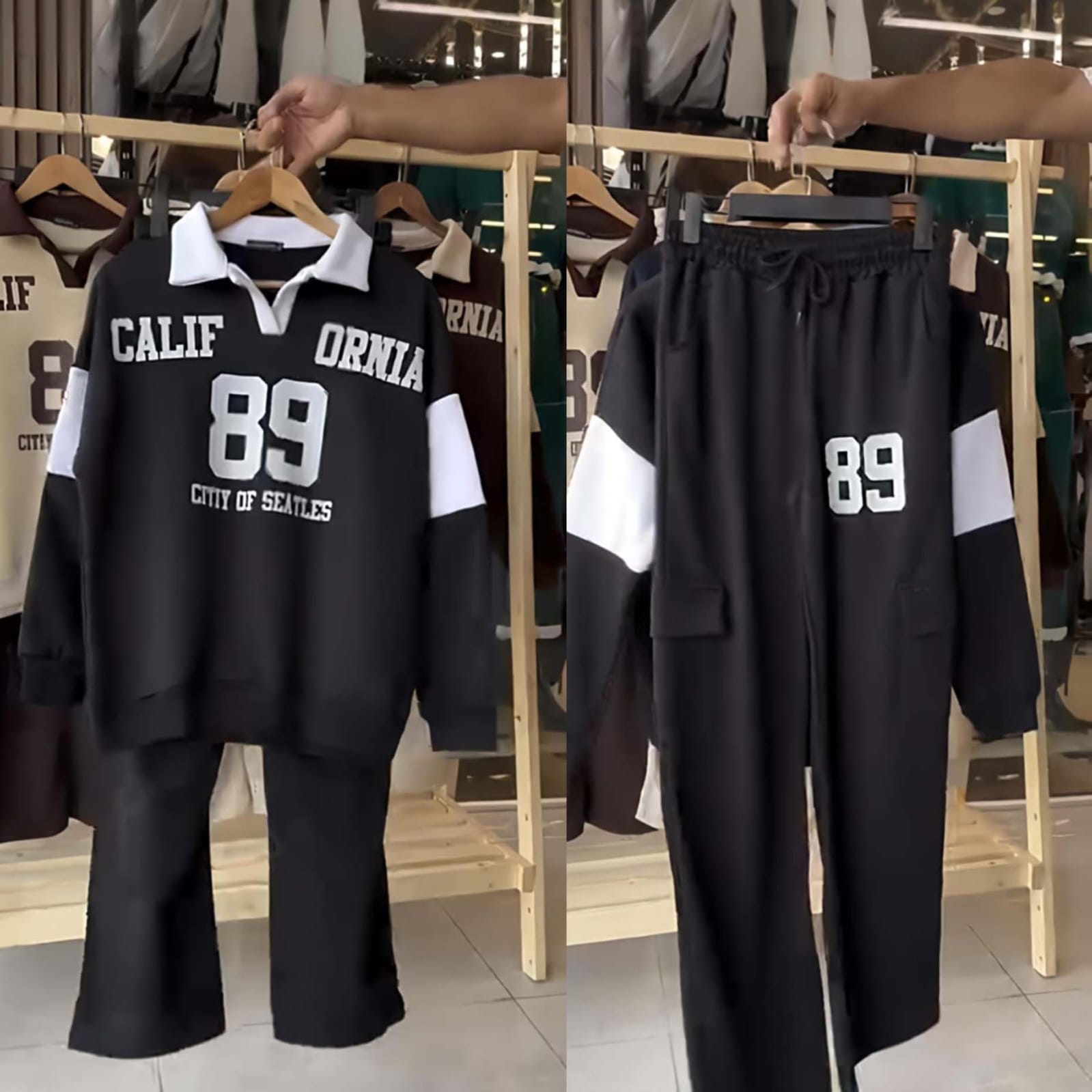 SS 112 Cali-89 Collar Cargo Style 2-Pcs Winter Tracksuit