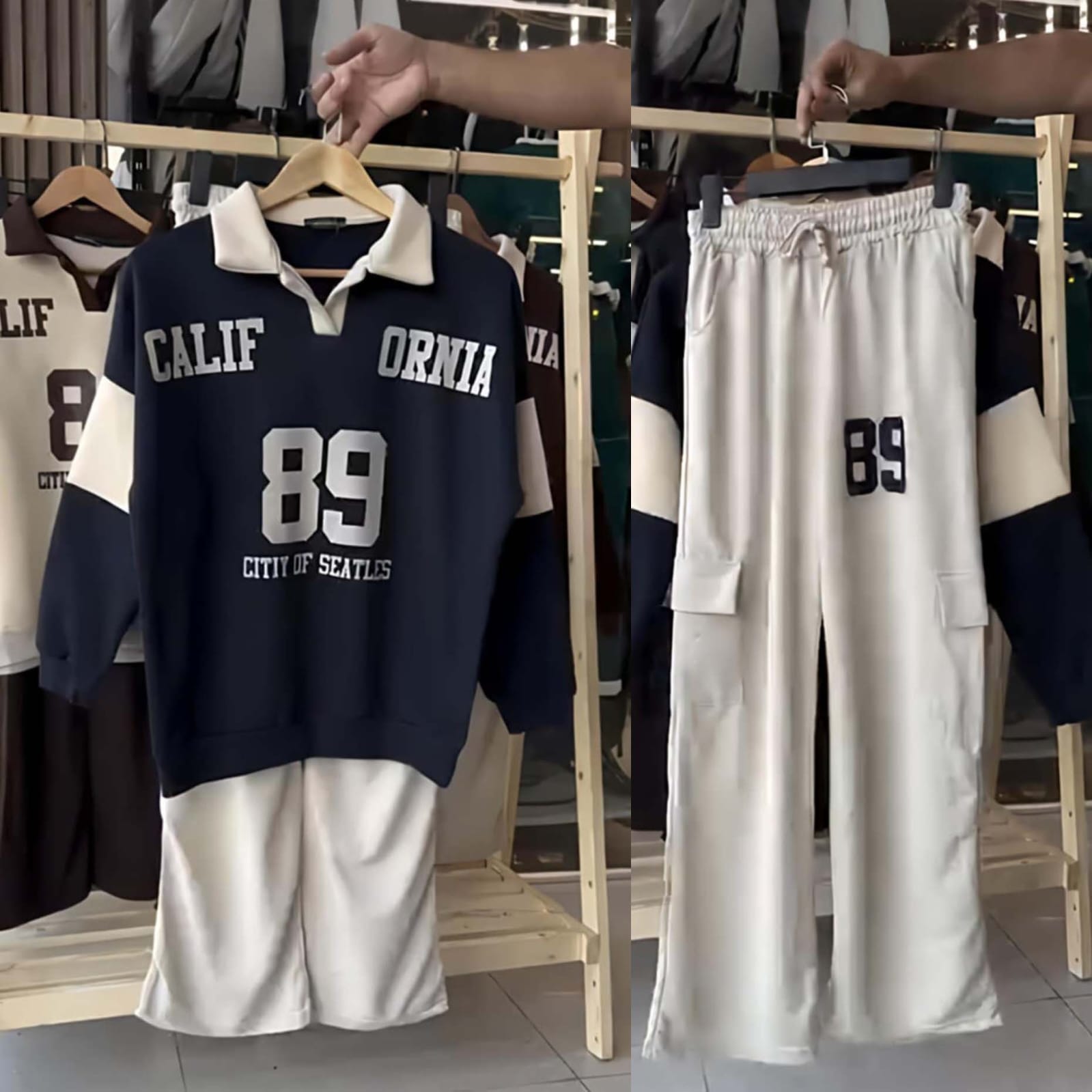 SS 112 Cali-89 Collar Cargo Style 2-Pcs Winter Tracksuit