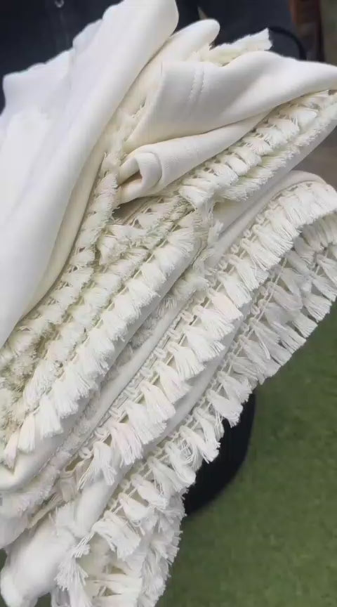 SS 109 Open Shawl Style Lace Work 2-Pcs Winter Co-Ord Set